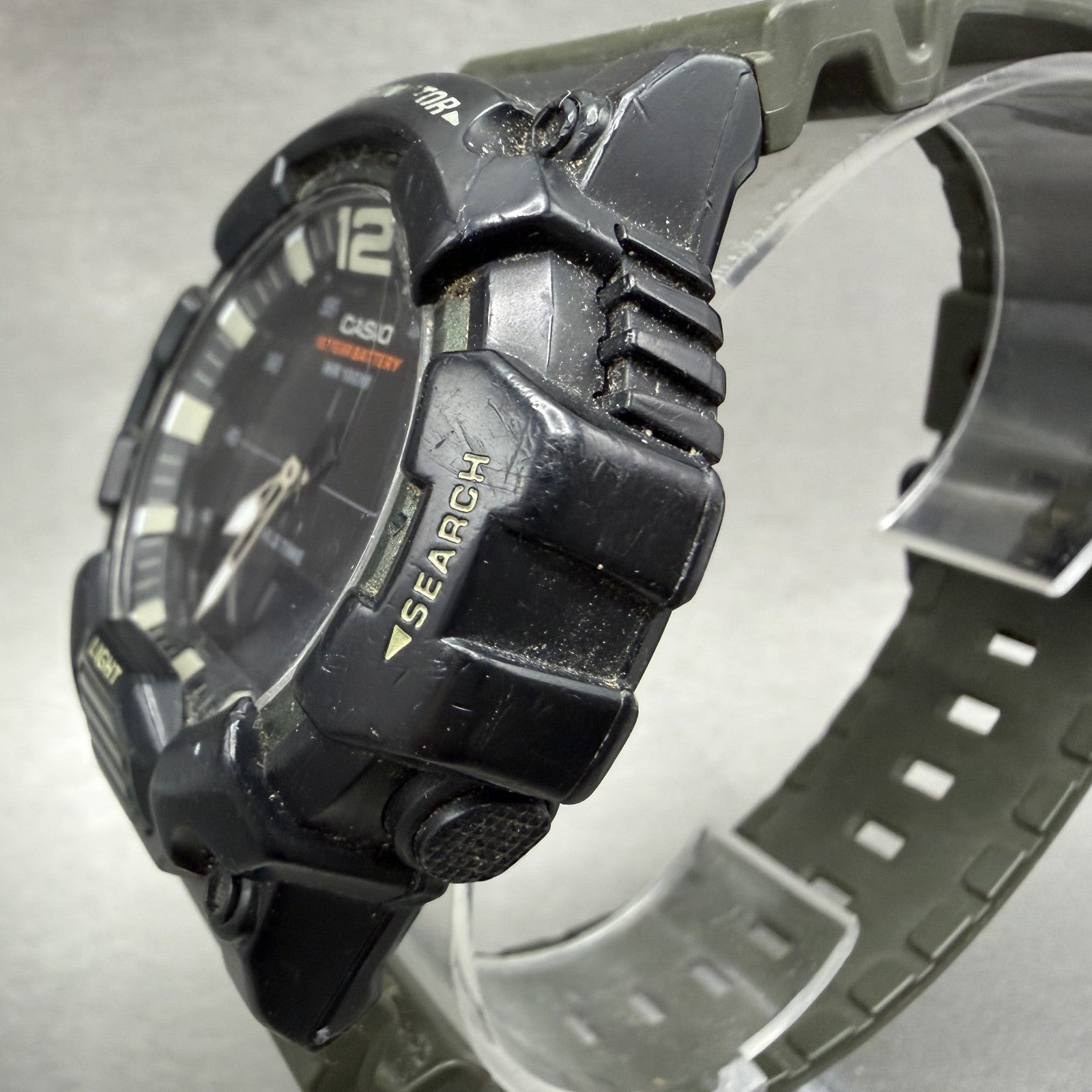 Casio Illuminator Watch Men 48mm Analgo Digital Black Green Alarm Chrono New Bat2