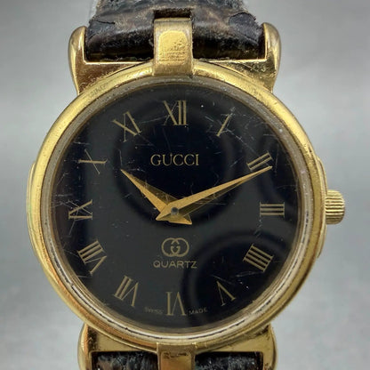 Gucci 3400L Watch Women 22mm White Dial Gold Plated Round New Battery VTG1