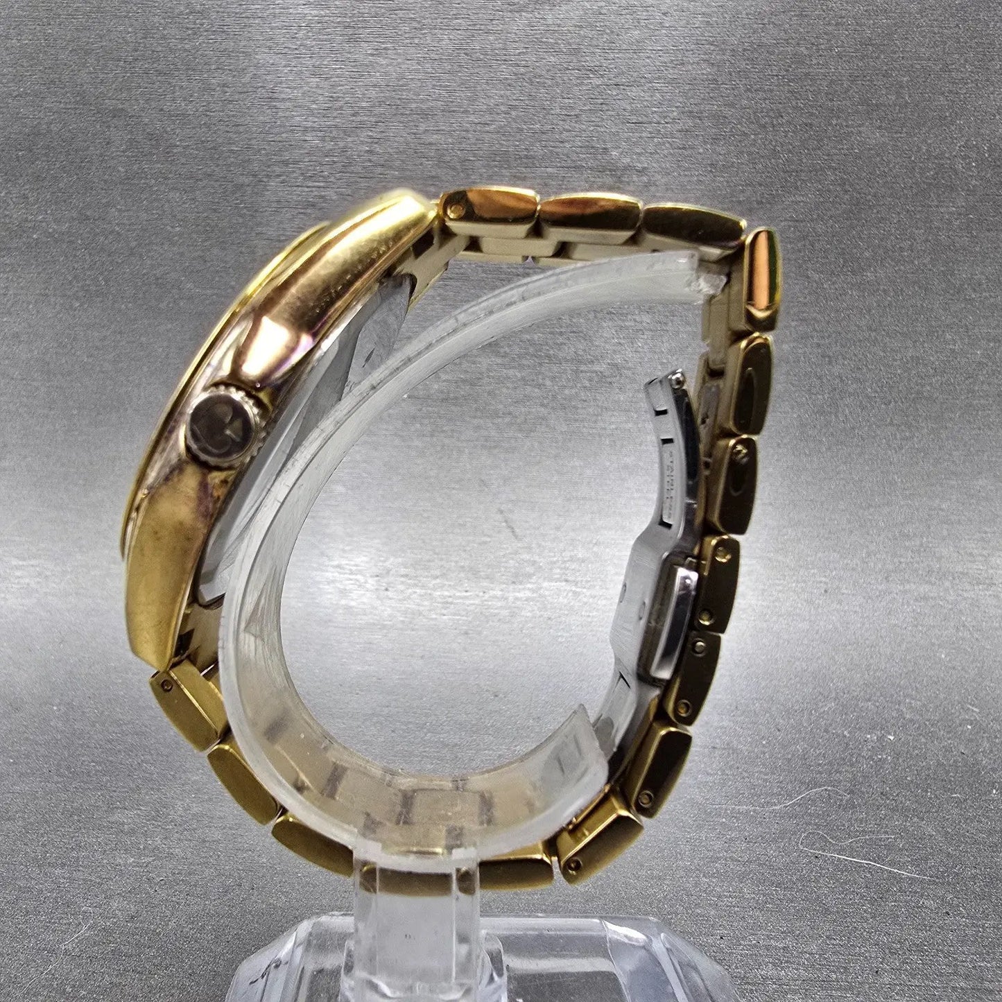 Kate Spade Seaport Watch Women 38mm Gold Dial Gold Tone Round 0030 New Battery6