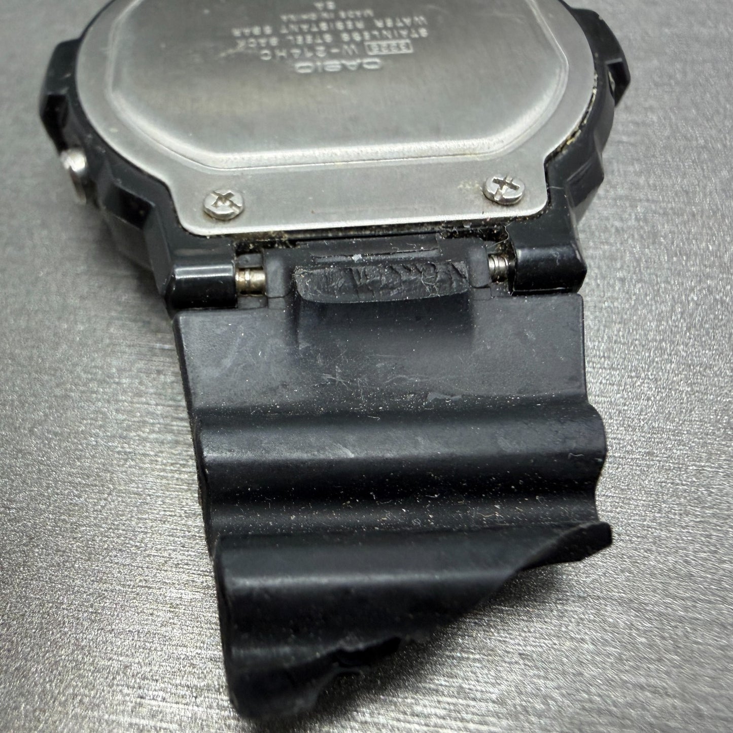 Casio Illuminator W-214HC Watch Men 45mm Black Alarm Chrono Digital New Battery11