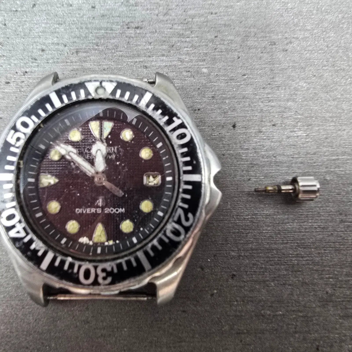 Citizen Eco-Drive Dive Watch Men 41mm Black Dial Steel 7878-H10716 PARTS2