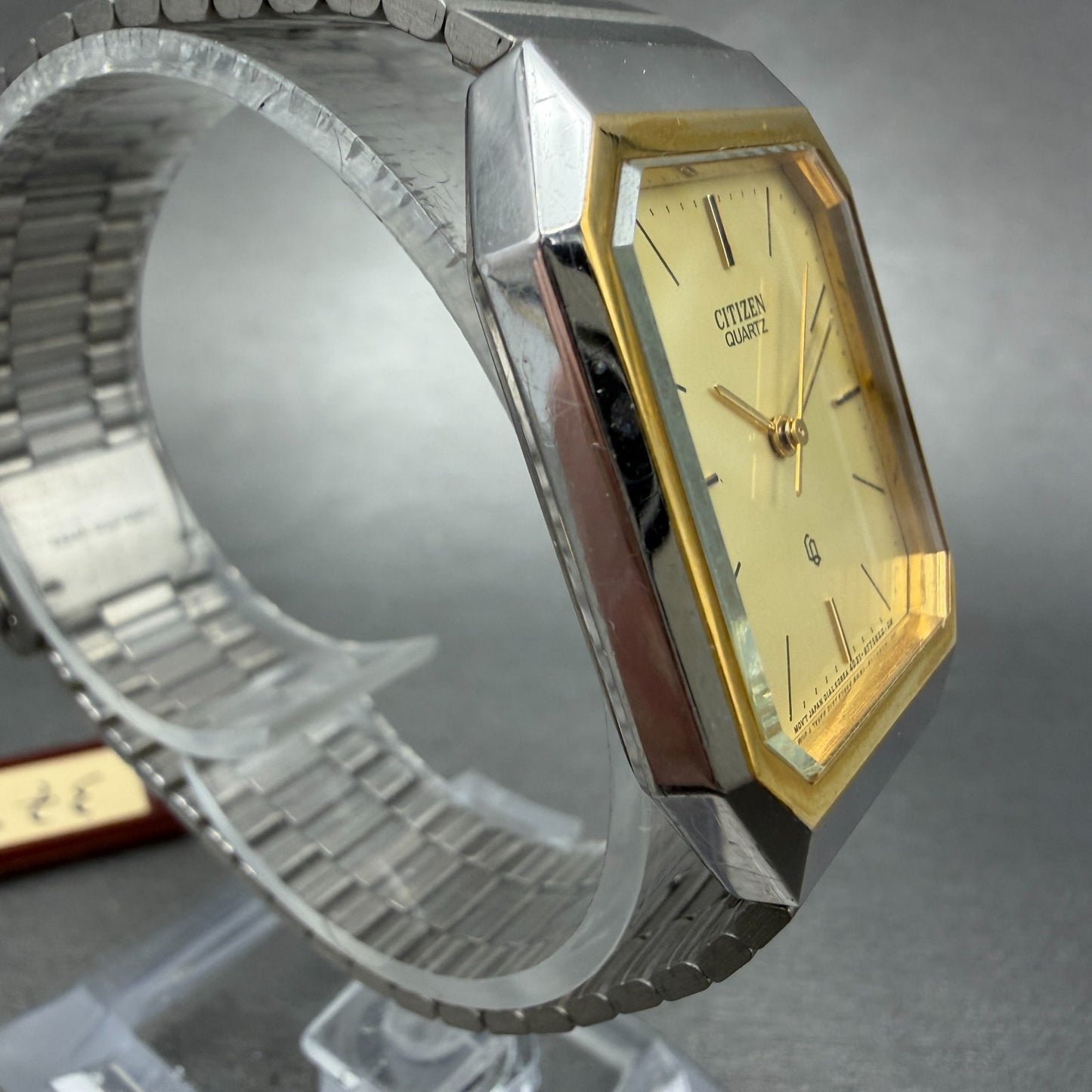 Citizen CQ Watch 26mm Champagne Dial Two Tone Octagon 4031 New Battery NOS3
