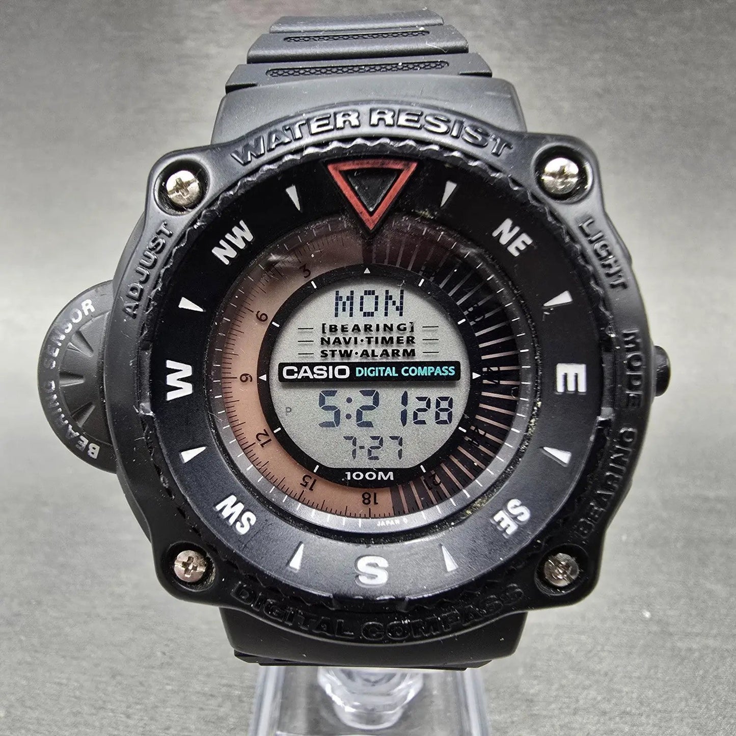 Casio CPW-220 Digital Compass Watch Men 52mm Black Alarm Chronograph New Battery0