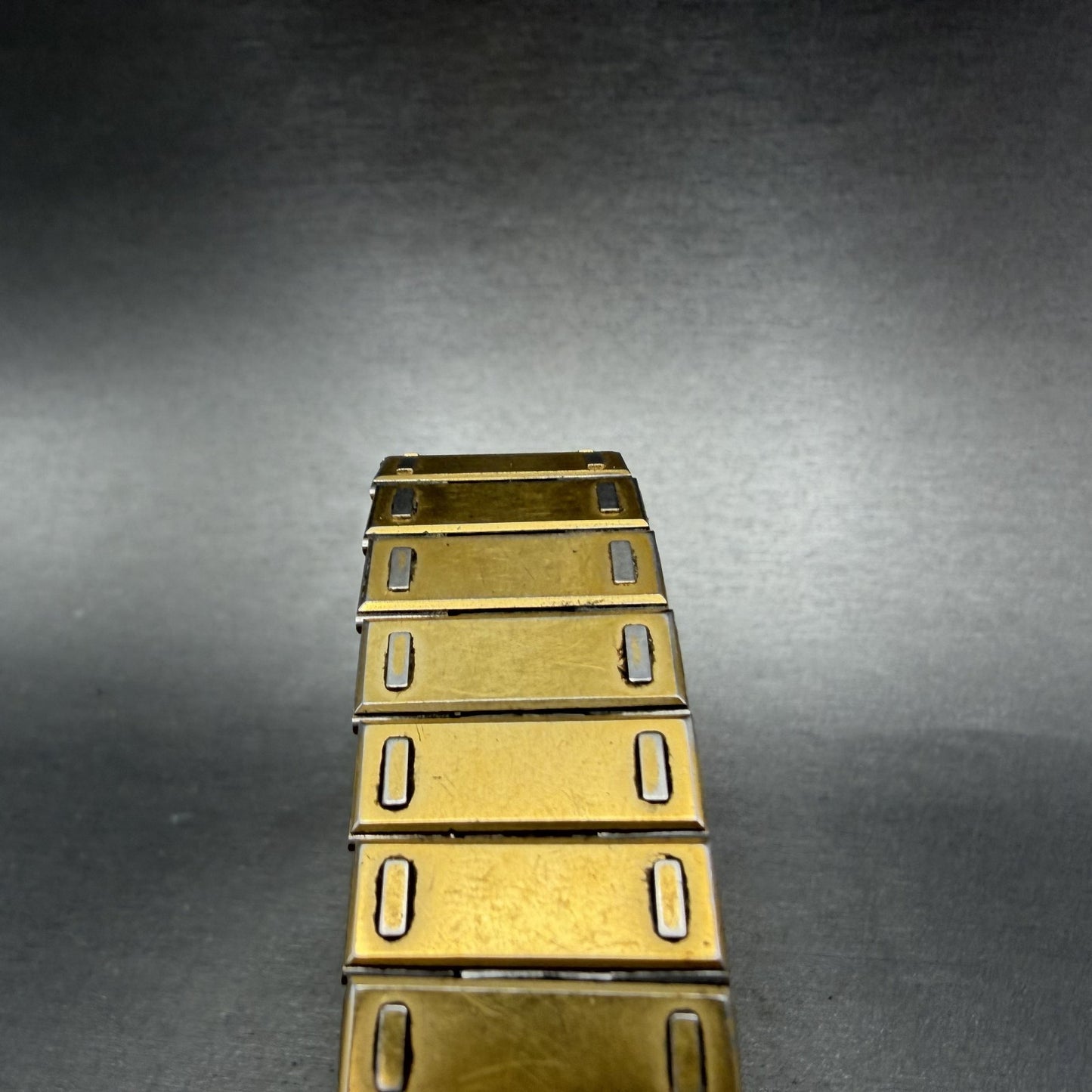 Seiko Tank Watch Men 26mm Gold Dial Gold Tone Octagon 7430-5479 New Battery JK84