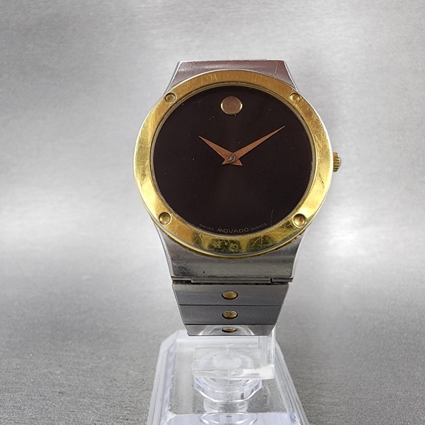 Movado Museum watch Men 32mm Black Dial Two Tone Round 86.A2.876C New Battery5
