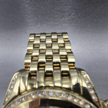Michael Kors Pressley Chronograph Watch 39mm Women White Dial Gold Tone PARTS4