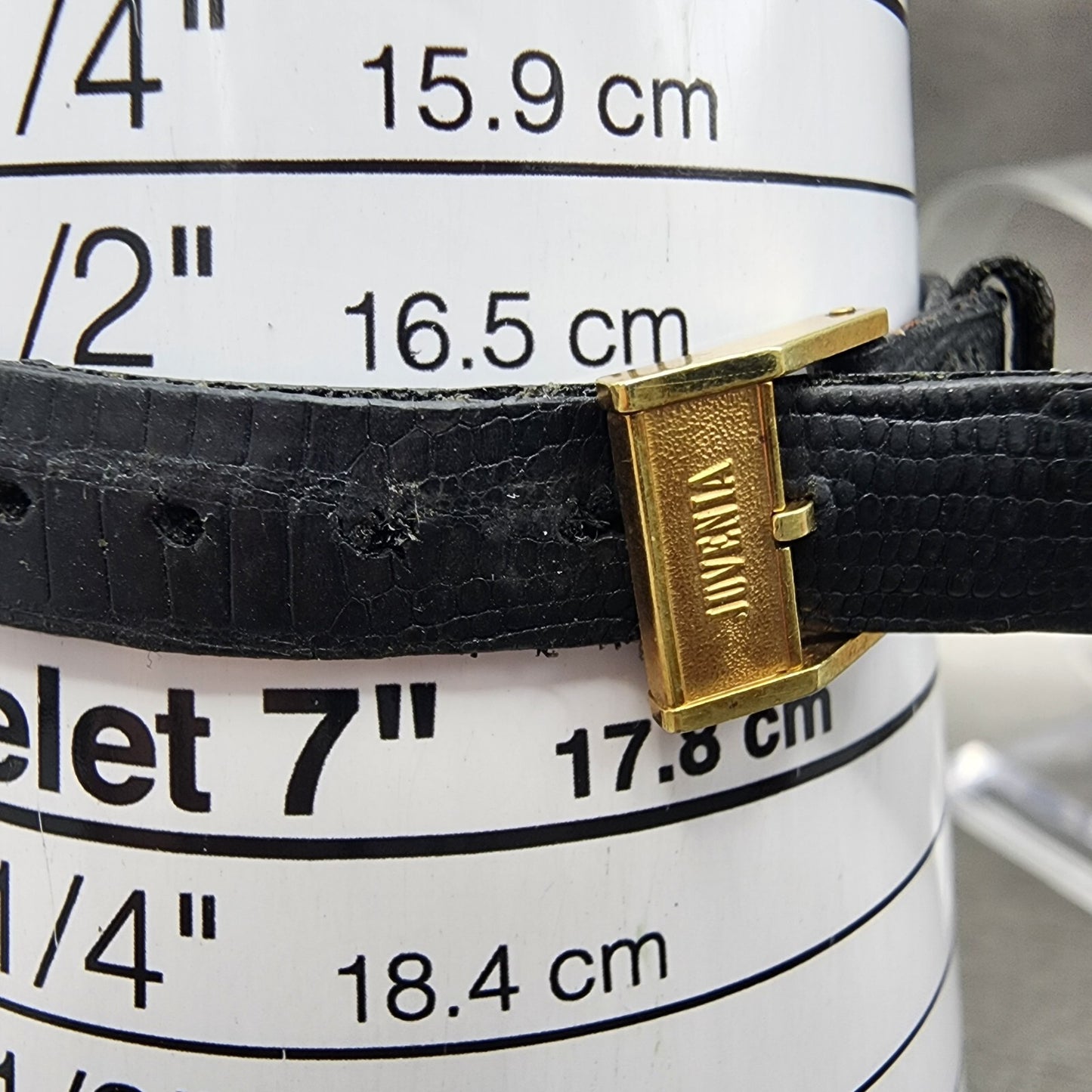Juvenia Mystery Dial Watch Women 23mm Black Dial Gold Plated Octagon Manual Wind11