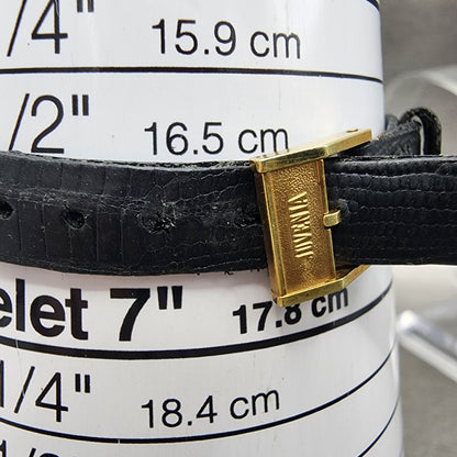 Juvenia Mystery Dial Watch Women 23mm Black Dial Gold Plated Octagon Manual Wind11