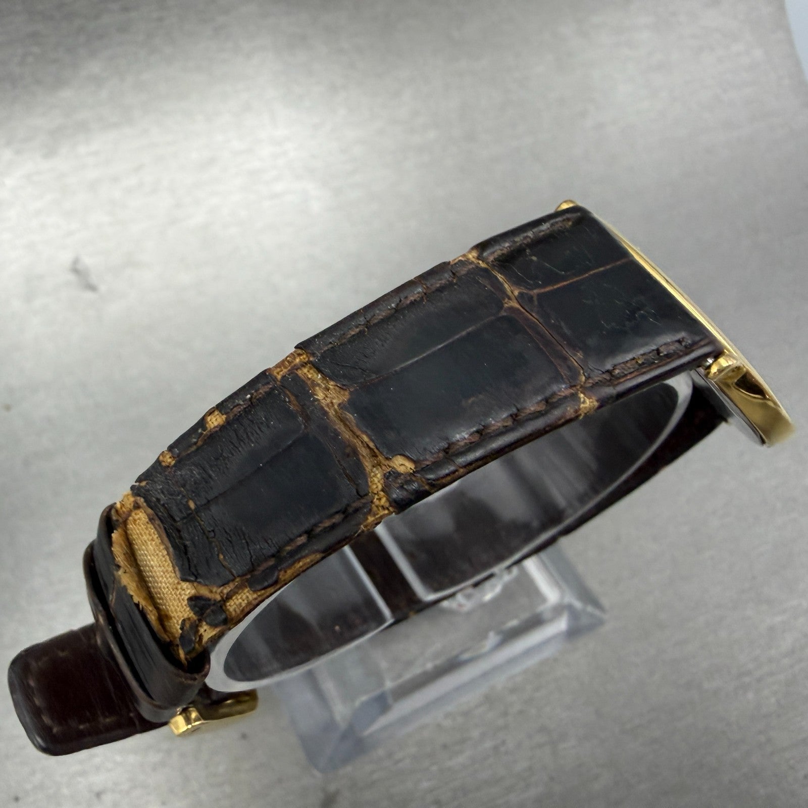Omega De Ville Watch Men 32mm Gold Dial Gold Plated Cal1378 195.0075.2 PARTS10