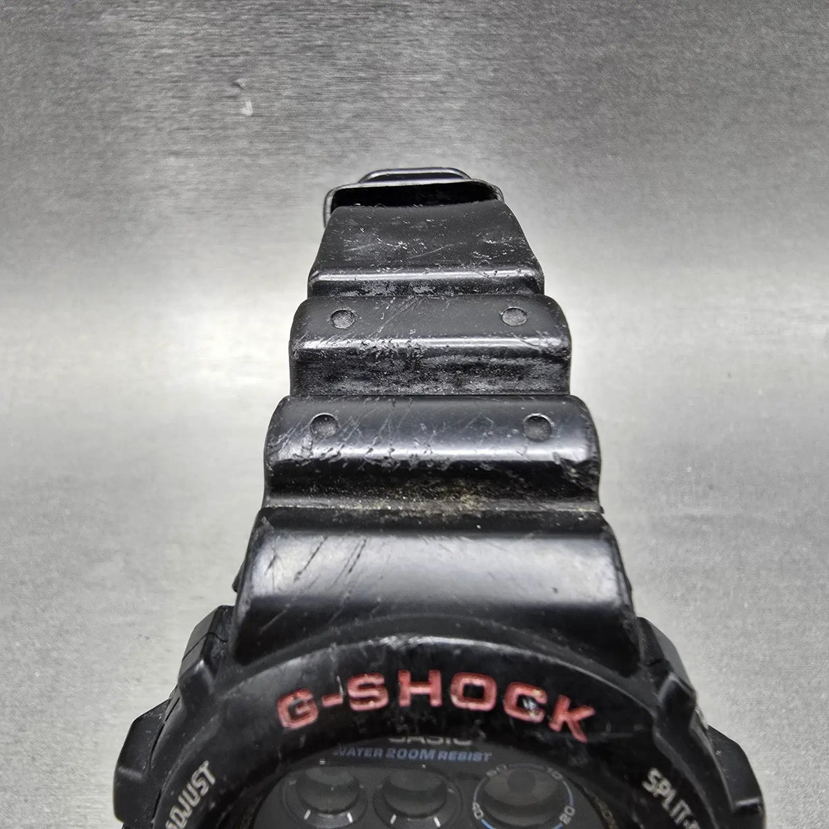 Casio G-Shock DW-6900 Watch Men 50mm Black  Alarm Chrono 1289 CRACKED New Batt5