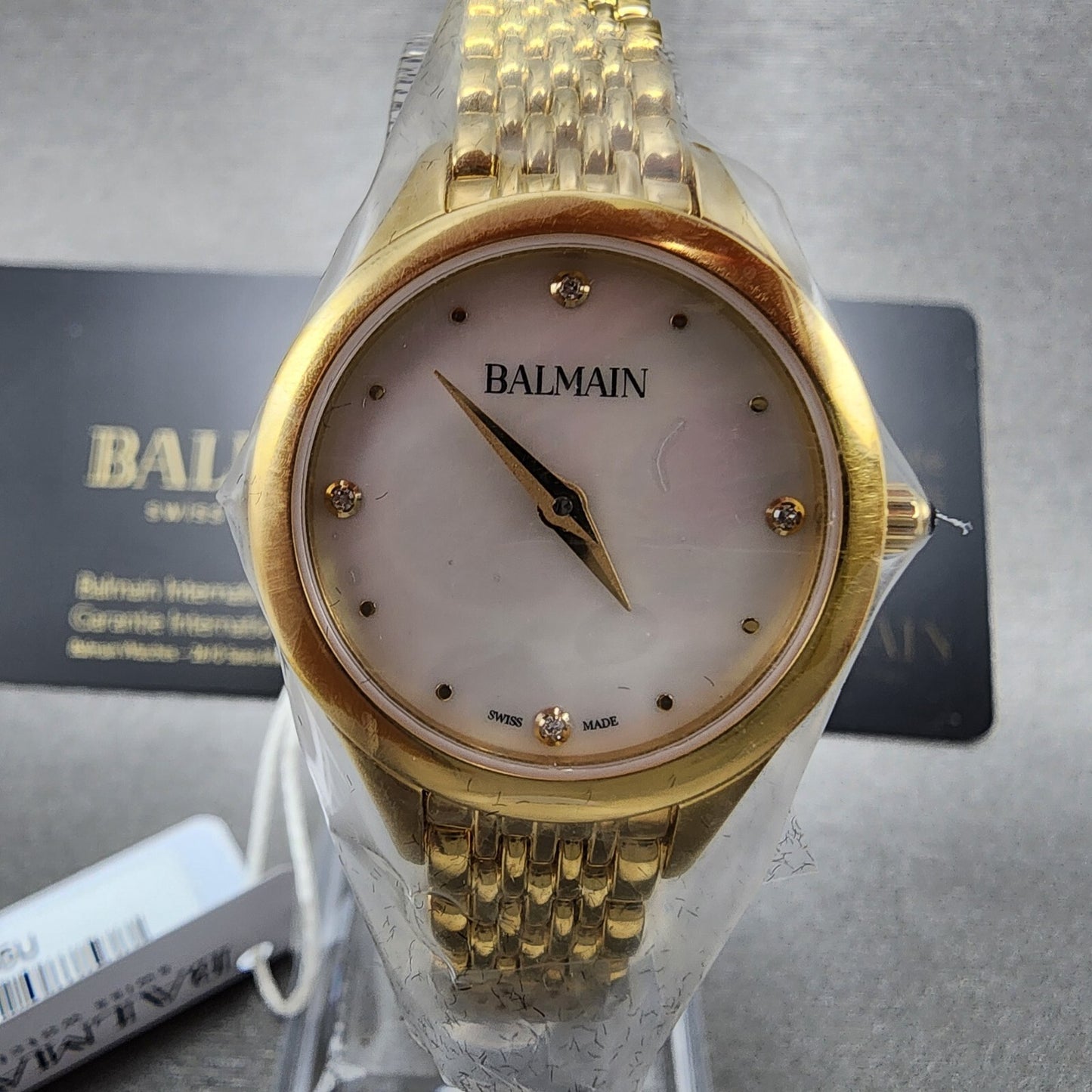 Balmain De Balmain Watch Women 25mm MOP Dial Gold Tone Diamond Markers1