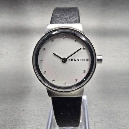Skagen Freja Watch Women 26mm White Dial Silver Tone Round SKW2668 New Battery0