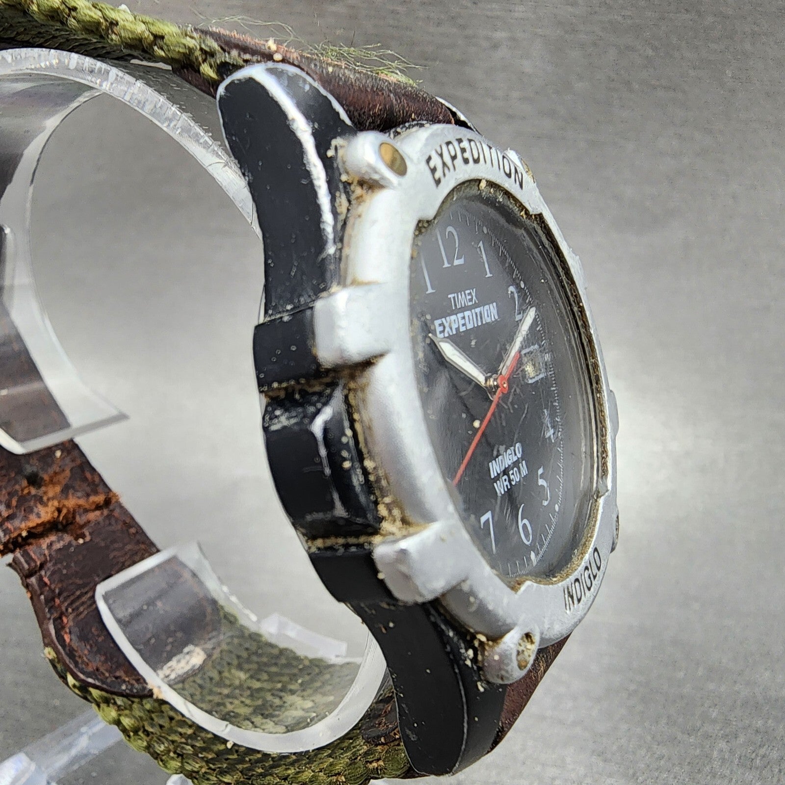 Timex Expedition Watch Men 37mm Black Dial Black Tone Date Round New Battery3