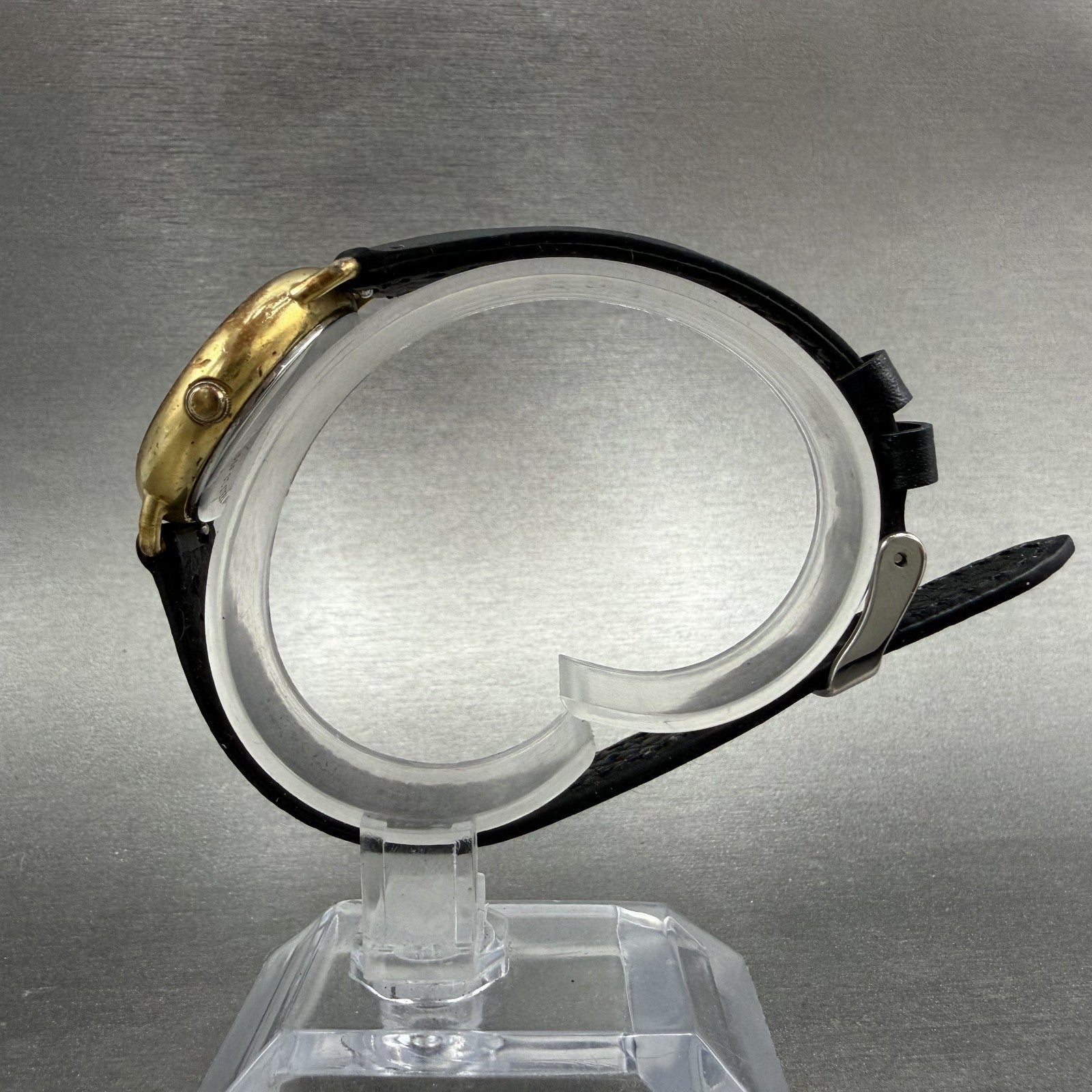 Seiko Watch Women 28mm White Dial Gold Tone Round 1428-0070 New Battery HUR36