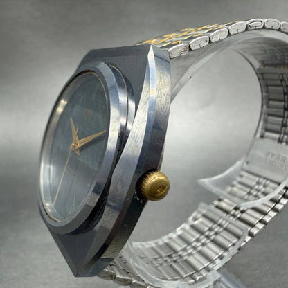 Technos Borazon Watch Men 37mm Black Dial Tungsten Date Round Automatic VTG2