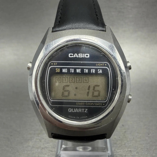 Casio 31QR-20 Watch Men 34mm Digital Silver Daydate Round New Battery VTG0