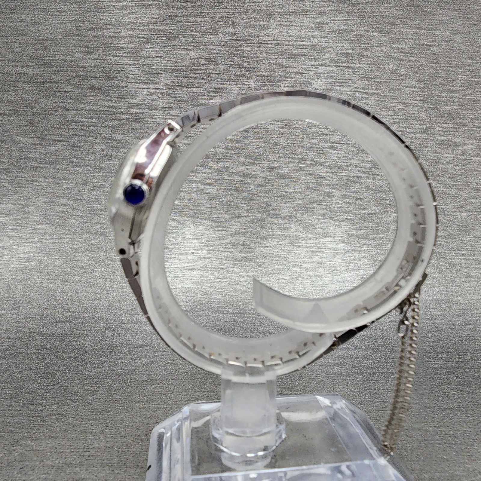 Seiko Watch Women 21mm Blue Dial Silver Tone Round 170830 Manual Runs6