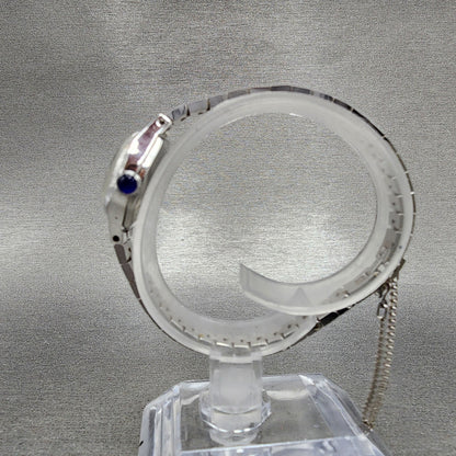 Seiko Watch Women 21mm Blue Dial Silver Tone Round 170830 Manual Runs6