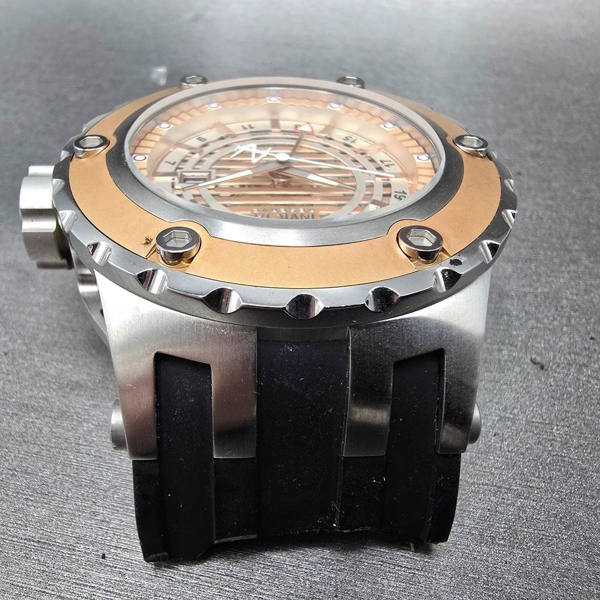 Invicta Subaqua Reserve GMT Watch Men 51mm Rose Gold & Silver 16819 Date PARTS5