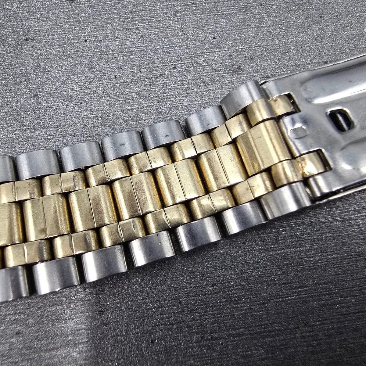 Omega Bracelet Two Tone Stainless Steel 10K Gold Filled 18.8mm Vintage10
