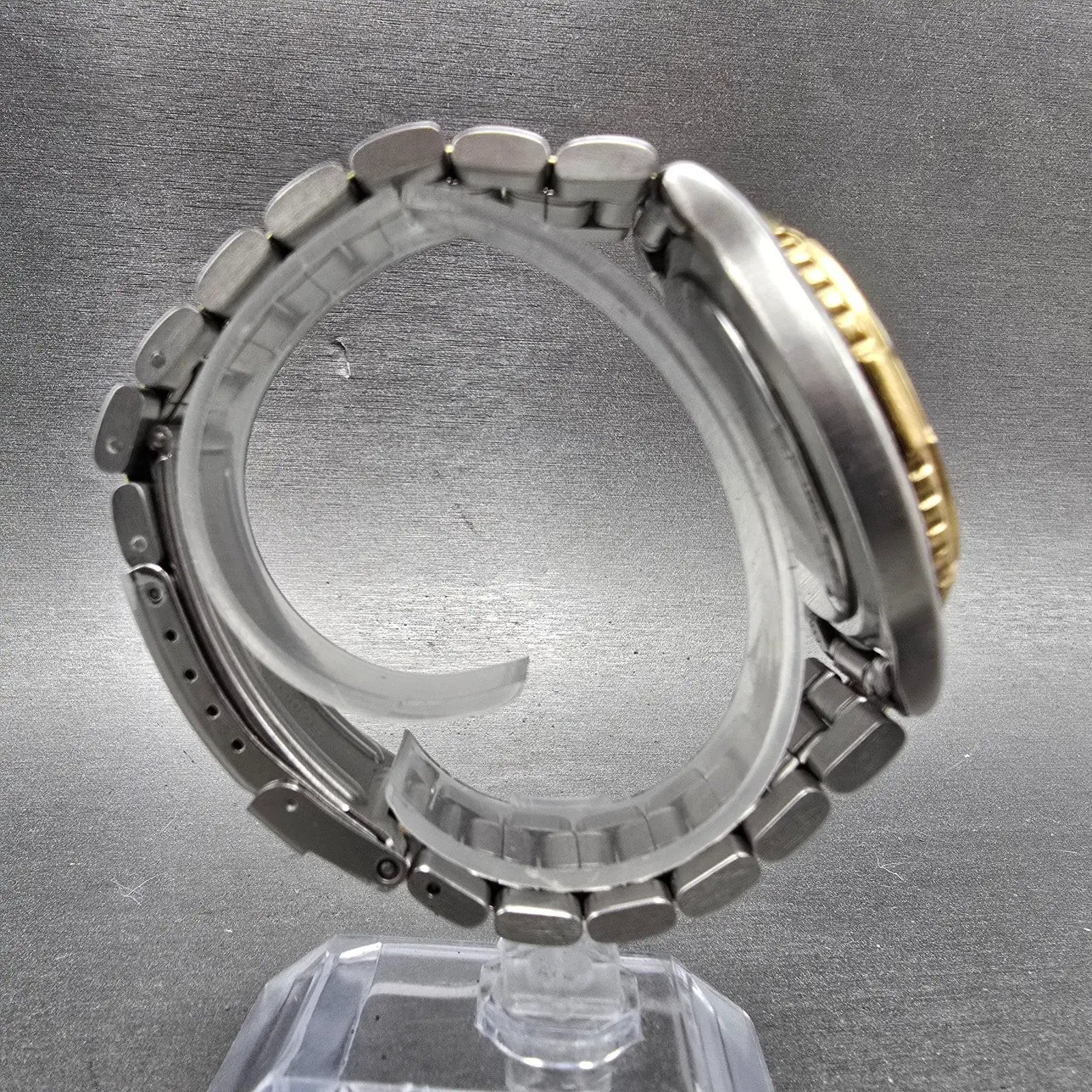 Seiko SQ Sports 150 Dive Watch Men Blue Dial Two Tone Daydate 7N43-6029 PARTS8