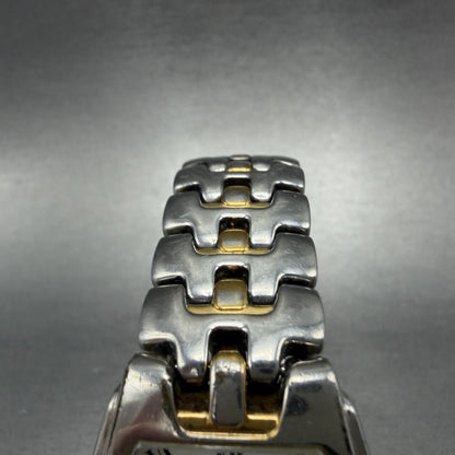 Seiko Tank Watch Men 30mm White Dial Two Tone Vintage 7N07-5020 New Battery4