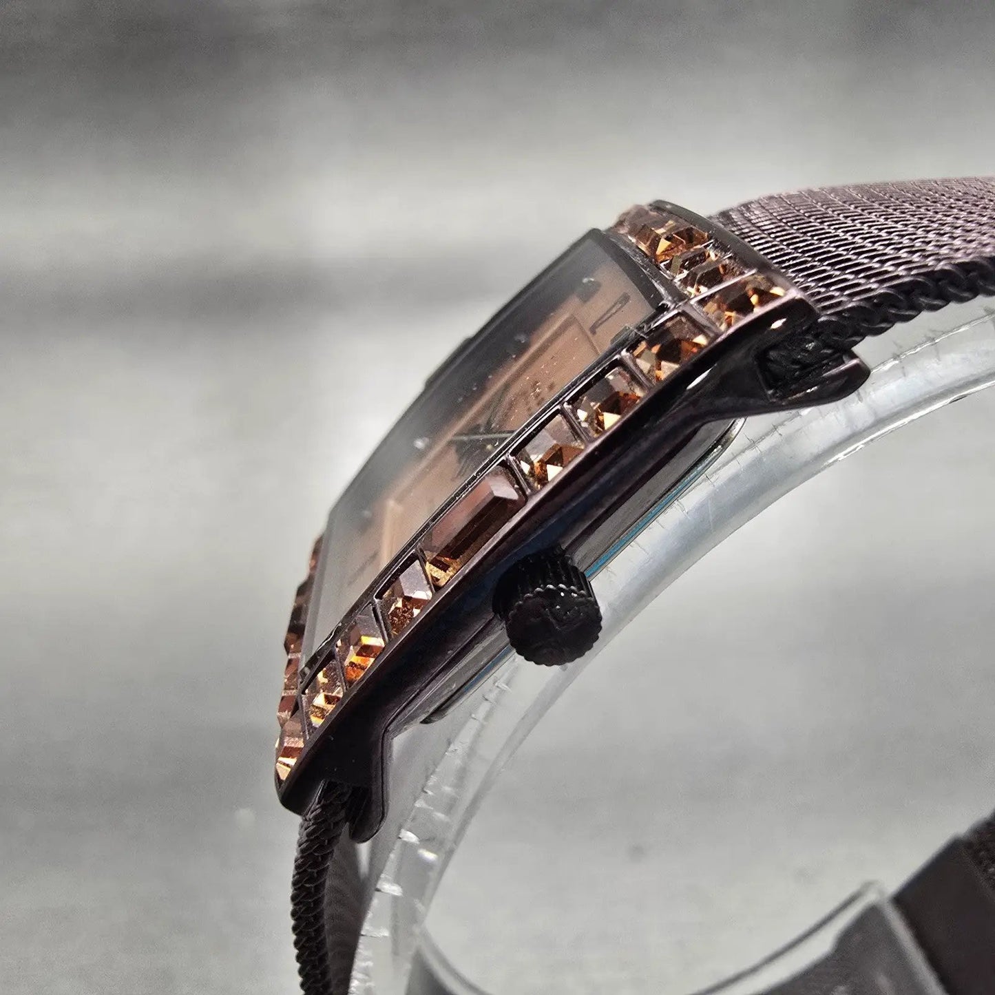 Skagen Denmark Watch Women 20mm Brown Dial Brown Tone Crystals 527XSMMT New Batt2