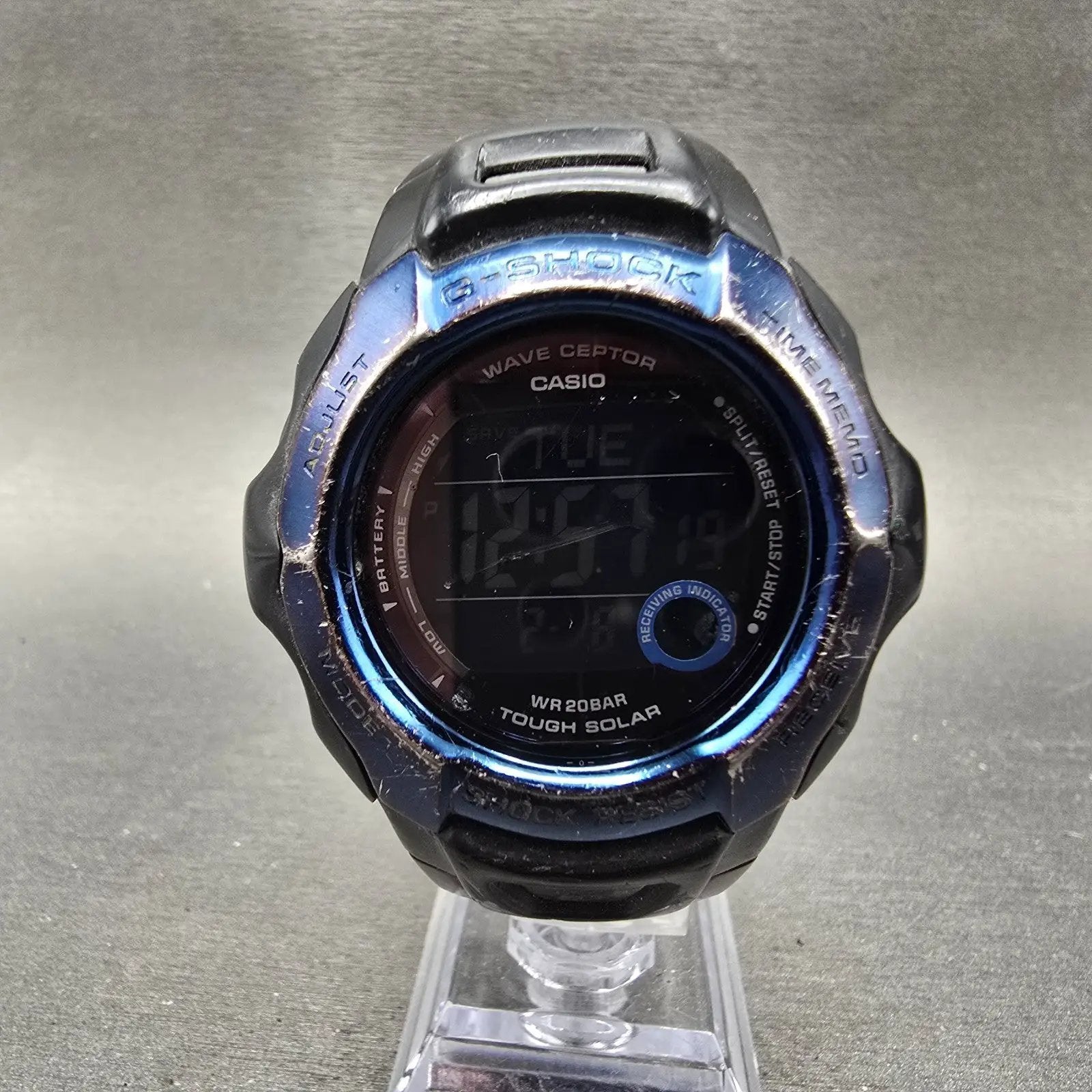 Casio G-Shock GW-700BDJ Watch Men 46mm Black Blue Solar Alarm Chronograph0