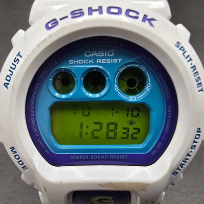 Casio G-Shock DW-6900CS Watch Men 51mm White Blue Alarm Chronograph New Battery1