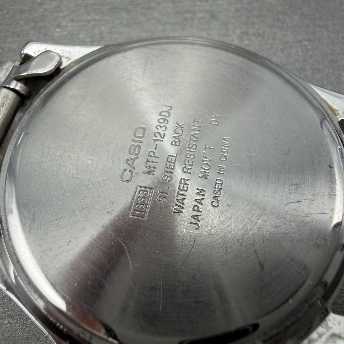 Casio Watch Men 37mm Blue Dial Silver Tone Daydate MTP1239DJ New Battery9