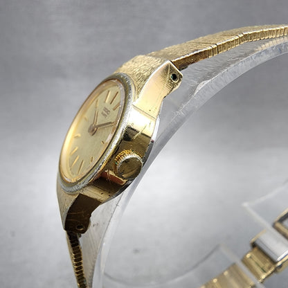 Seiko Watch Women 20mm Cream Dial Gold Tone Oval 23205439 New Battery2
