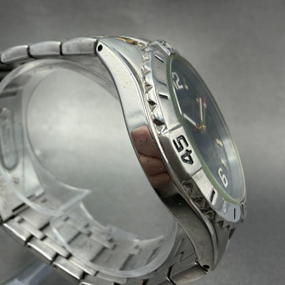 Pulsar Watch Men 42mm Blue Dial Two Tone Date Round VX42-X245 New Batetry3