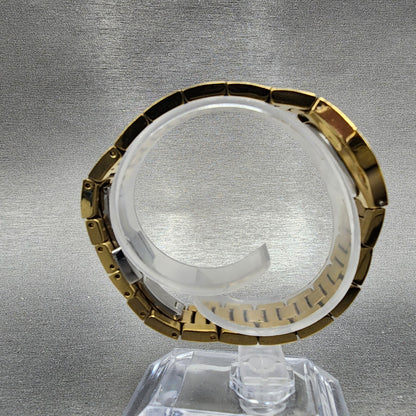 Tissot Watch Women 23mm Silver Dial Gold Tone Round L520 New Battery8