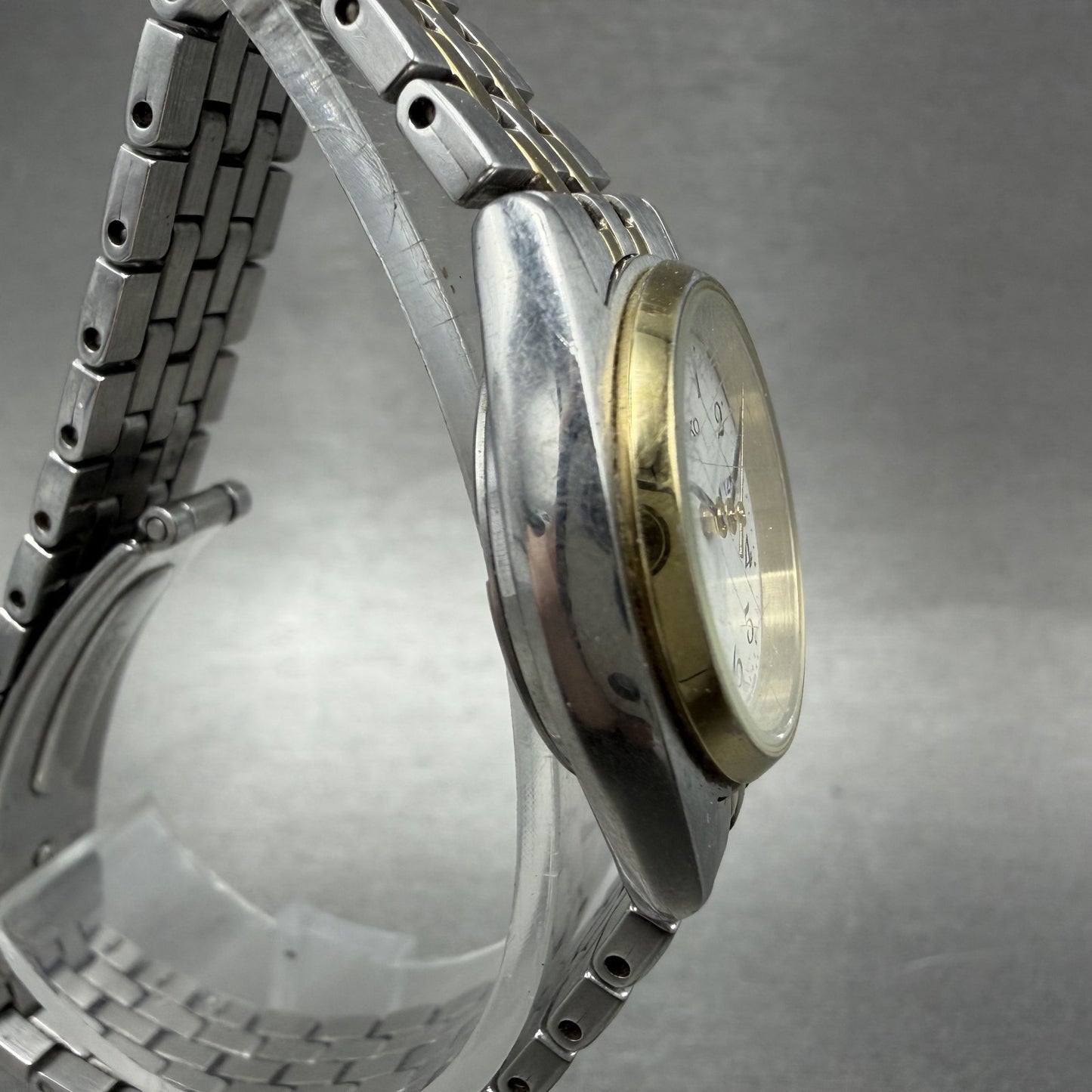 Seiko Watch Women 25mm White Dial Two Tone Daydate 7n430011 New Battery ABD3
