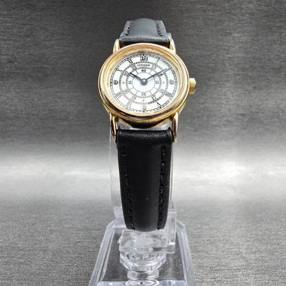 Citizen Watch Women 21mm White Dial Gold Tone Round 3220-S04573 New Battery5