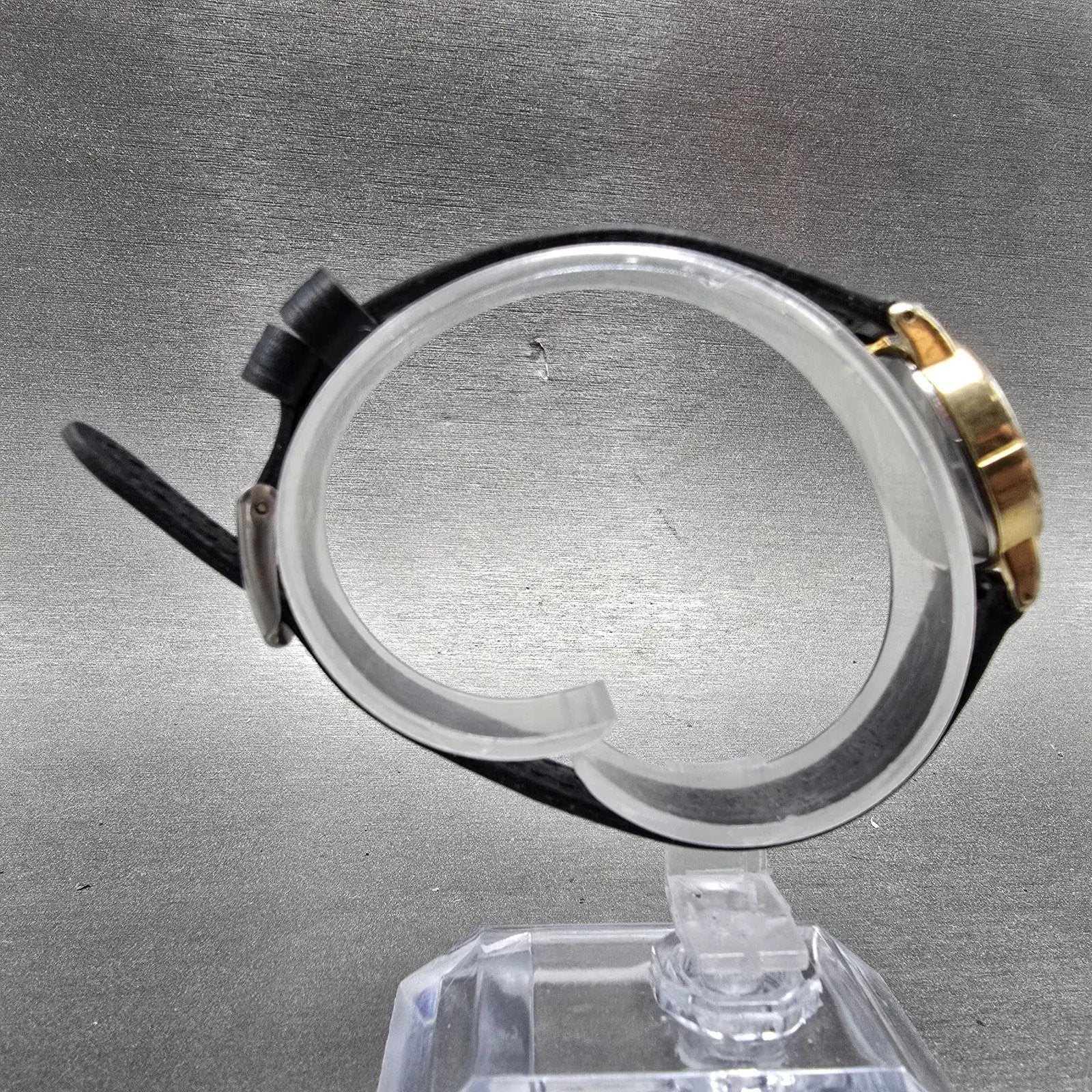 Seiko Watch Women 20mm Black Dial Gold Tone Oval 3421-5320 New Battery Vintage8