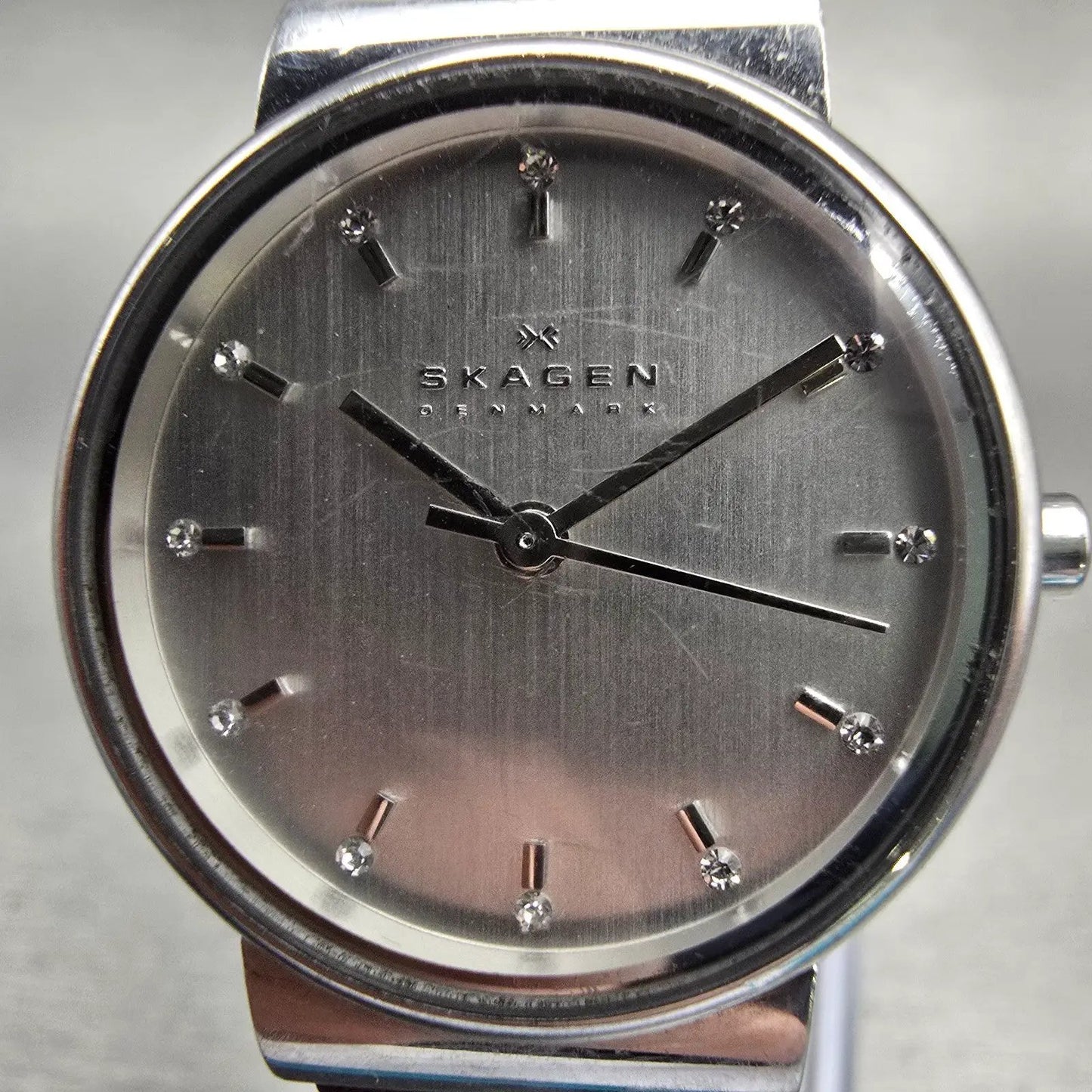 Skagen Ancher Watch Women 26mm Silver Dial Silver Tone Round SKW2192 New Battery1