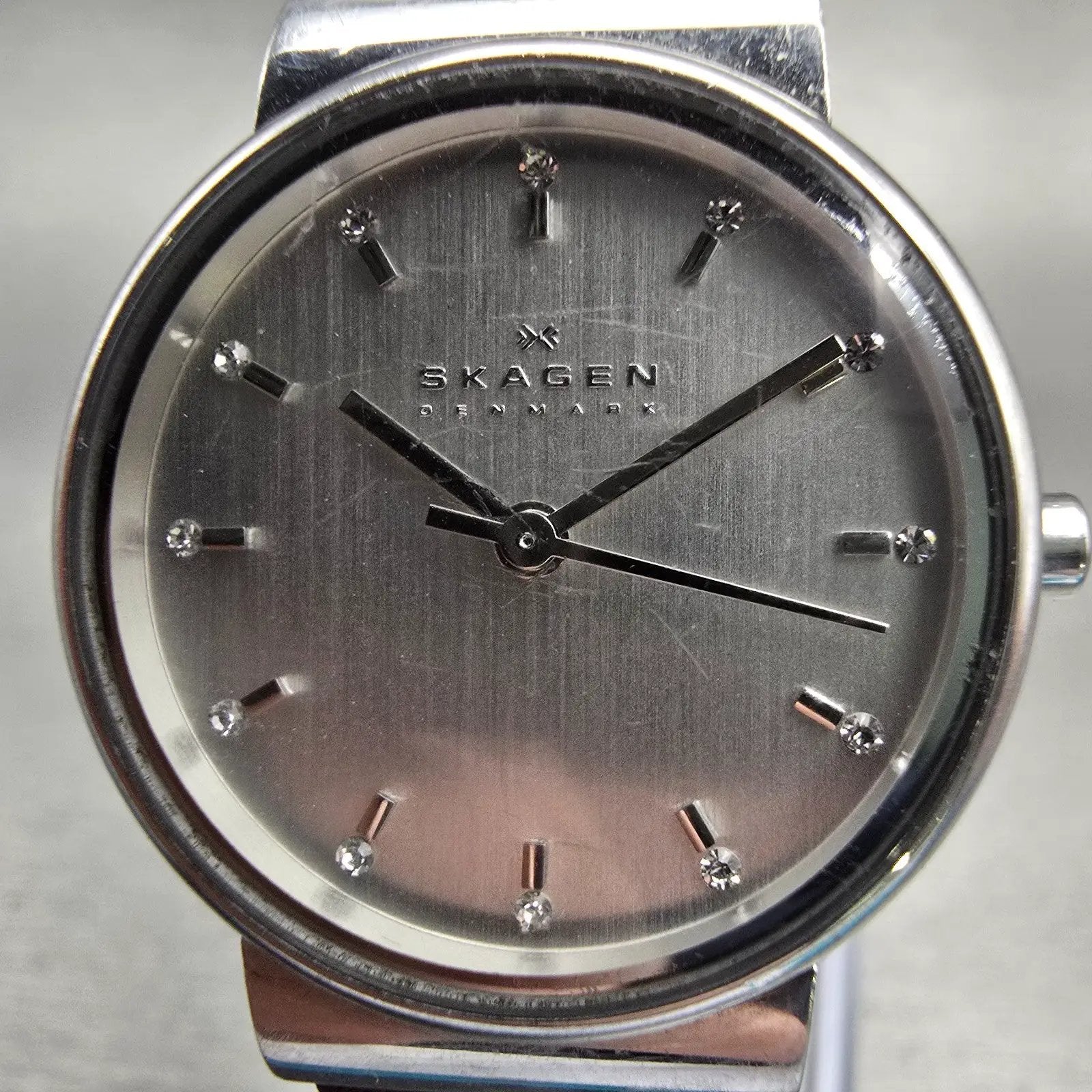 Skagen Ancher Watch Women 26mm Silver Dial Silver Tone Round SKW2192 New Battery1