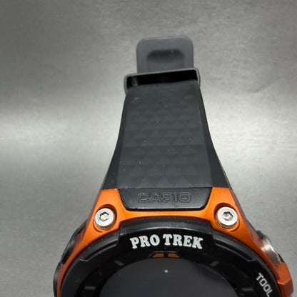 Casio Proterk WSD-F20 Smart Watch Men 58mm Black Orange Compass GPS works4