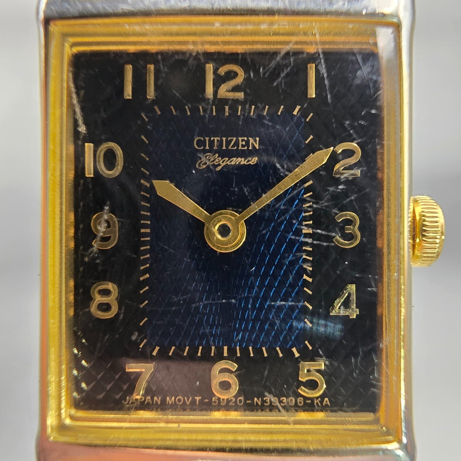 Citizen Elegance Watch Women 17mm Blue Dial Gold Tone 5920-S45539 New Battery1