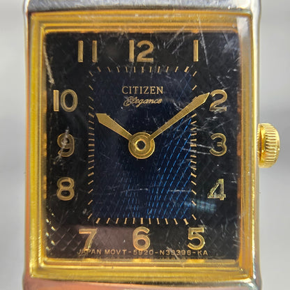 Citizen Elegance Watch Women 17mm Blue Dial Gold Tone 5920-S45539 New Battery1