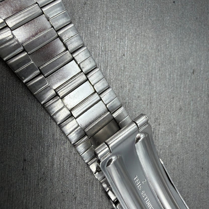 Seiko SQ Bracelet 21mm Stainless Steel Tri Folding Clasp Z1157 Vintage Japan B11