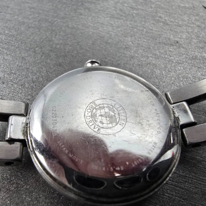 Citizen Axiom Eco-Drive Watch Women 28mm Black Dial Steel Round EM0636-55F Runs9
