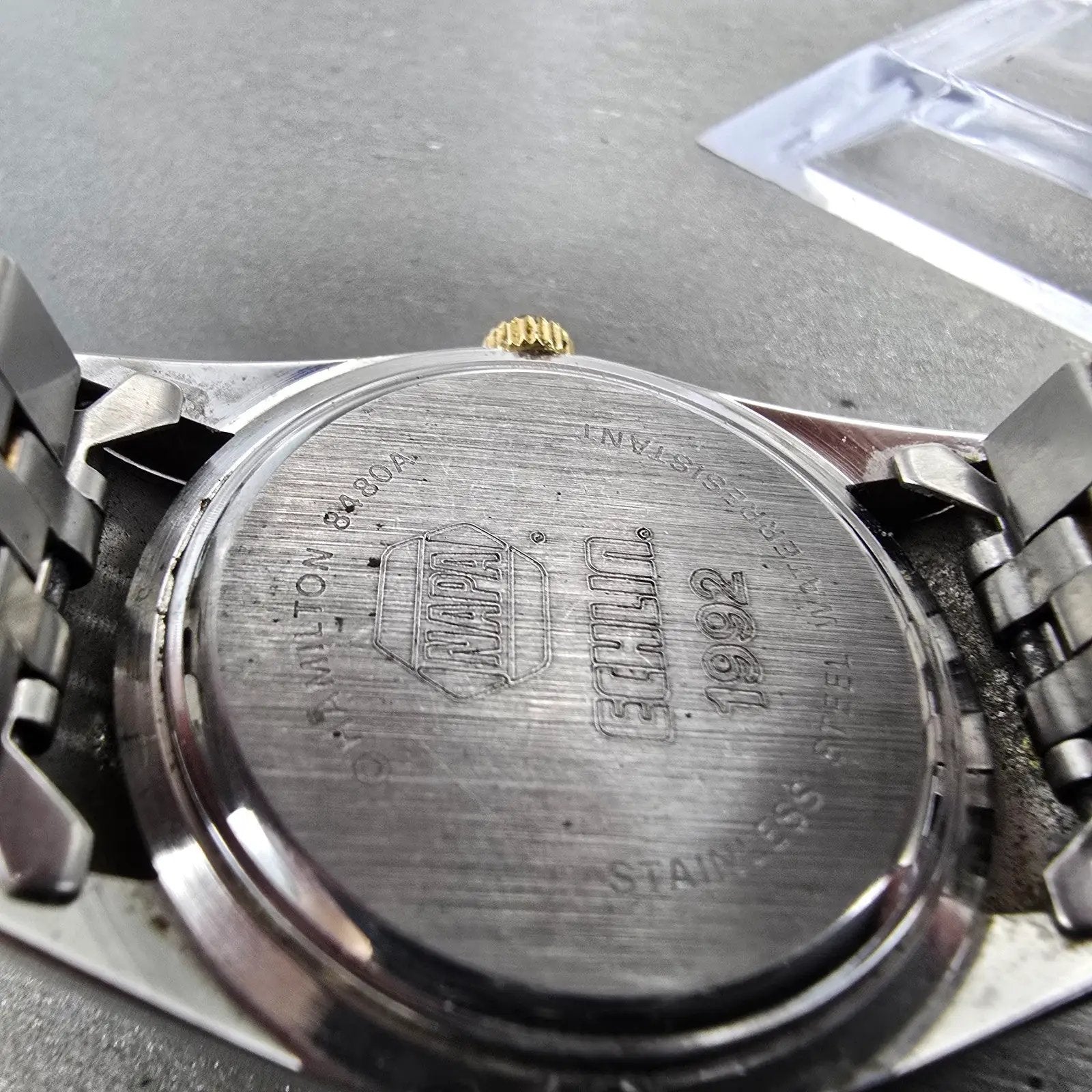 Hamilton Masterpiece President Watch Men 36mm Silver Dial Two Tone Date Round9