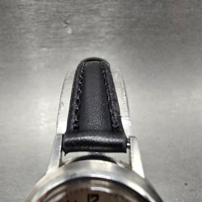 Seiko Automatic Watch Women 24mm Silver Dial Silver Tone Date 2205-0599 Runs VTG4
