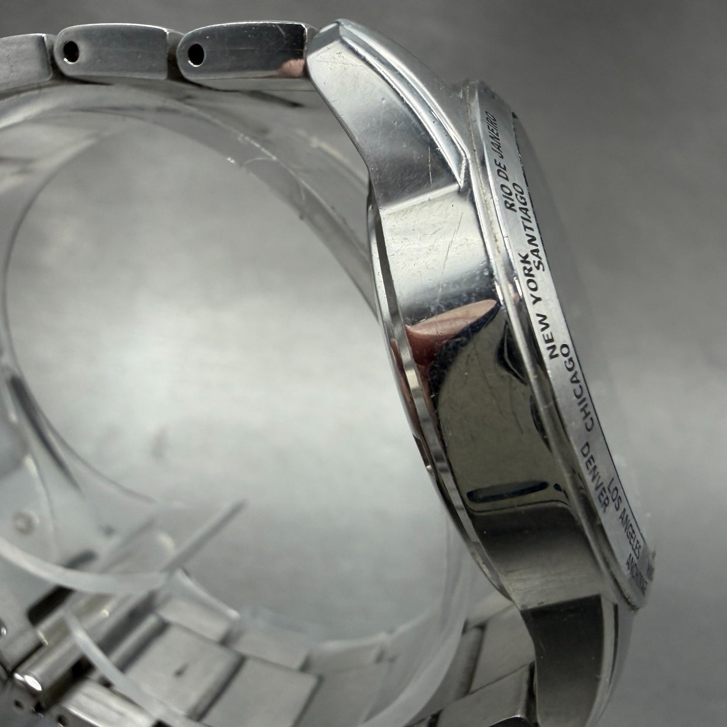Seiko World Time ANA Watch Men 38mm Black Dial Silver Tone Date Alarm NewBattery3