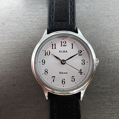 Seiko Alba Watch Women 26mm White Dial Silver Tone Round VJ21KXV0 New Battery1