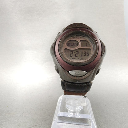 Casio BabyG Watch Women 38mm Silver Dial Brown Digital Alarm Chrono New Battery5