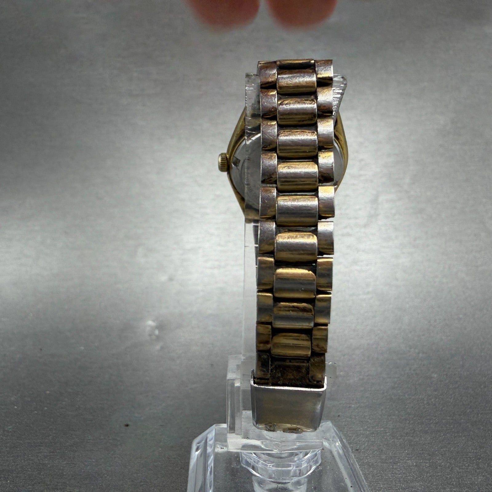 Seiko SQ Watch Women 25mm Champagne Dial Gold Tone Daydate 2623-0059 New Battery7
