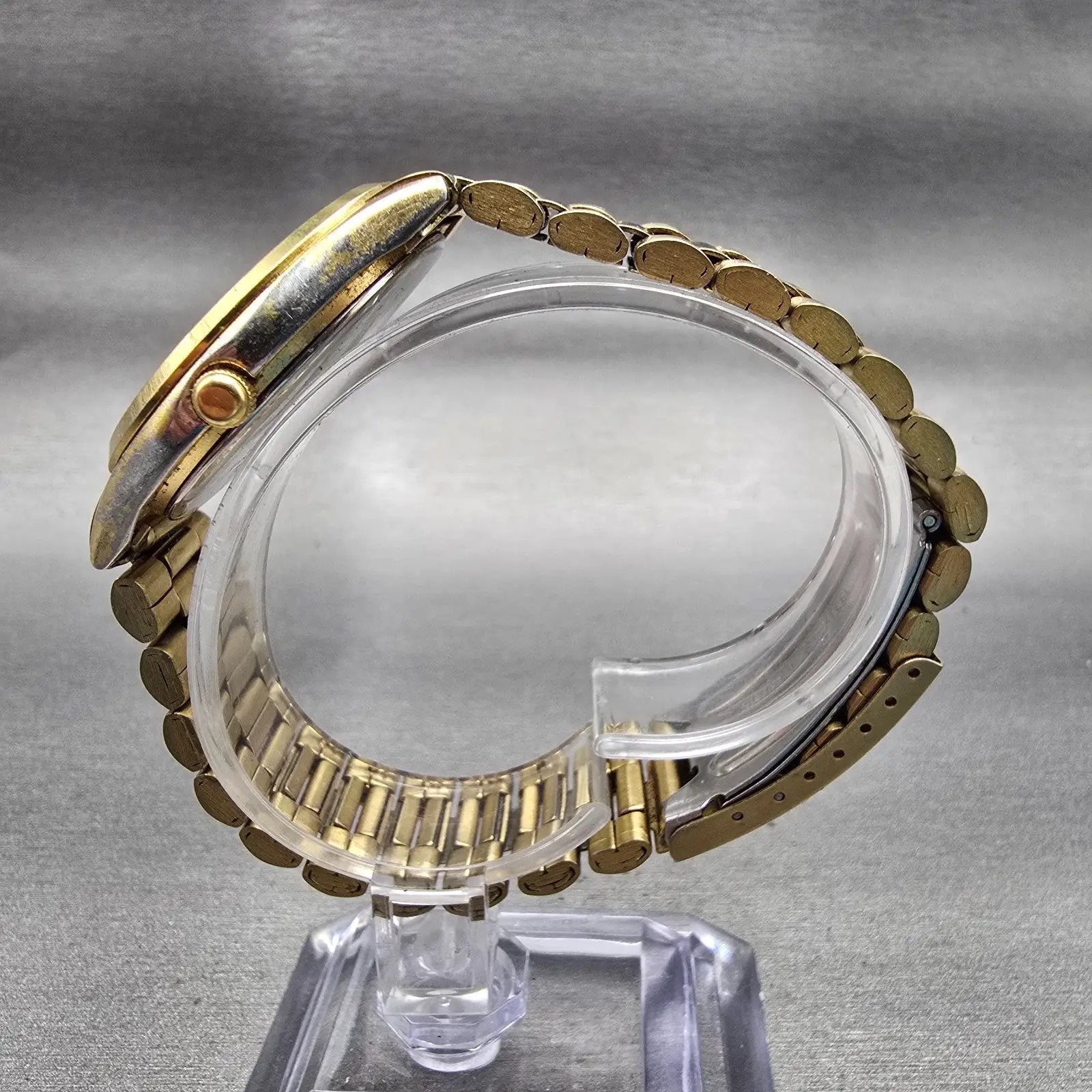 Citizen Railroad Approved Watch Men 35mm White Dial Gold Tone Daydate New Batt6